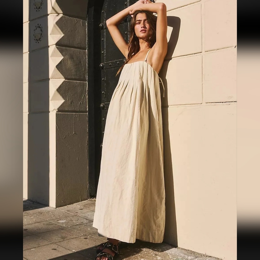 Free People Cream Maxi Sundress
